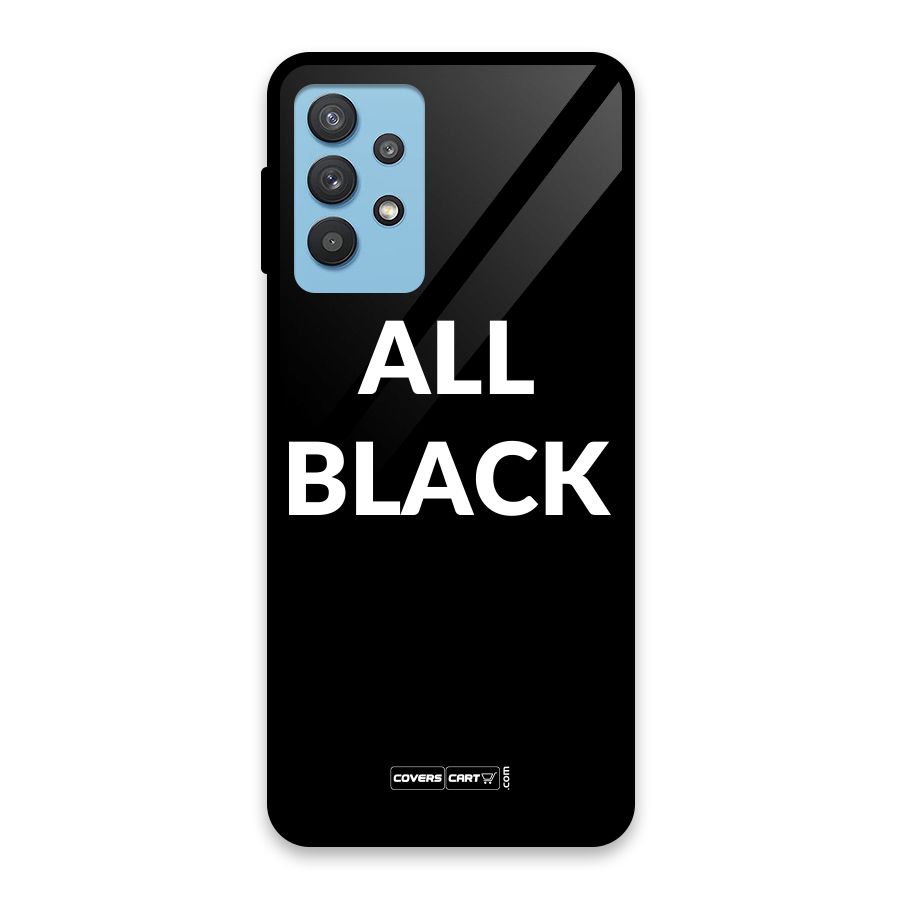 Raftaar All Black Glass Back Case for Galaxy M32 5G