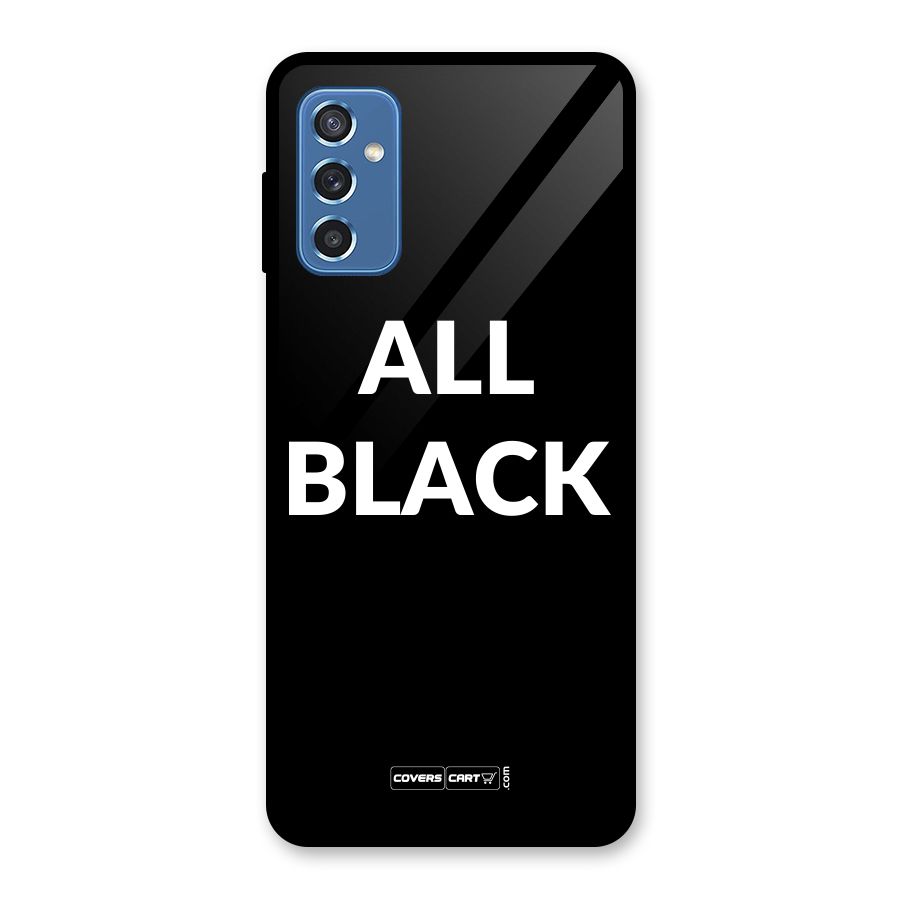 Raftaar All Black Glass Back Case for Galaxy M52 5G