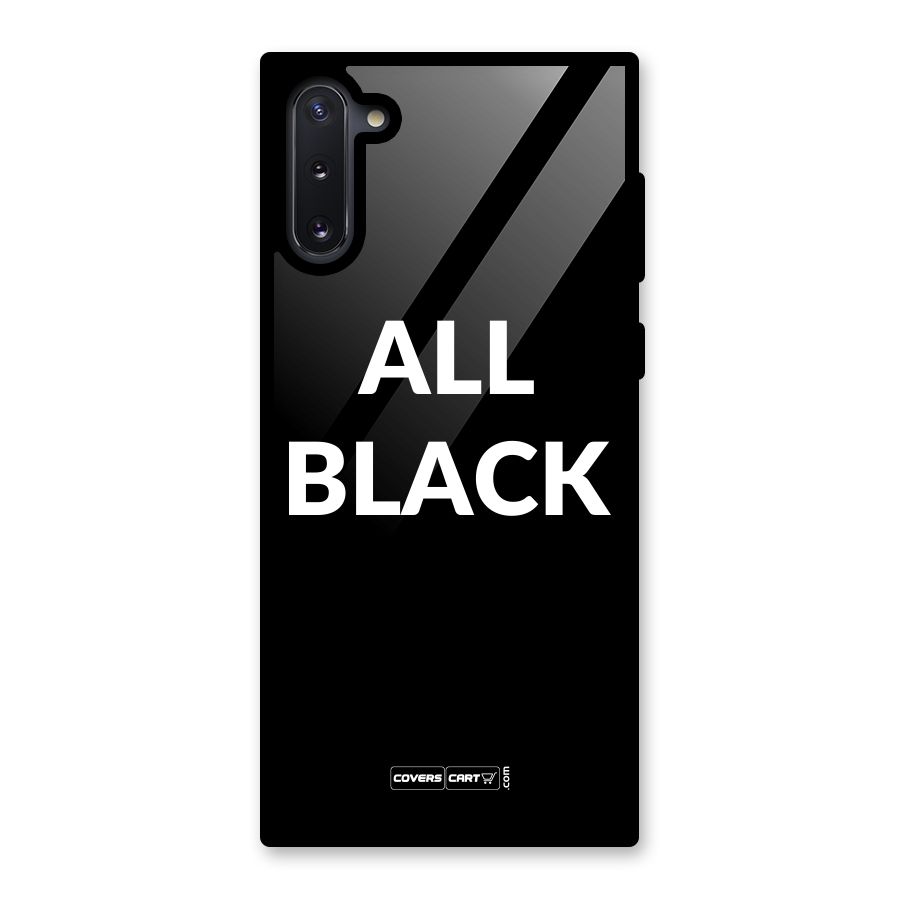 Raftaar All Black Glass Back Case for Galaxy Note 10