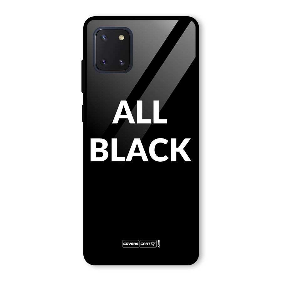 Raftaar All Black Glass Back Case for Galaxy Note 10 Lite