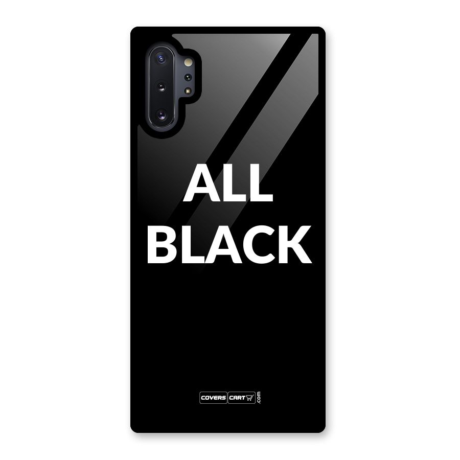 Raftaar All Black Glass Back Case for Galaxy Note 10 Plus