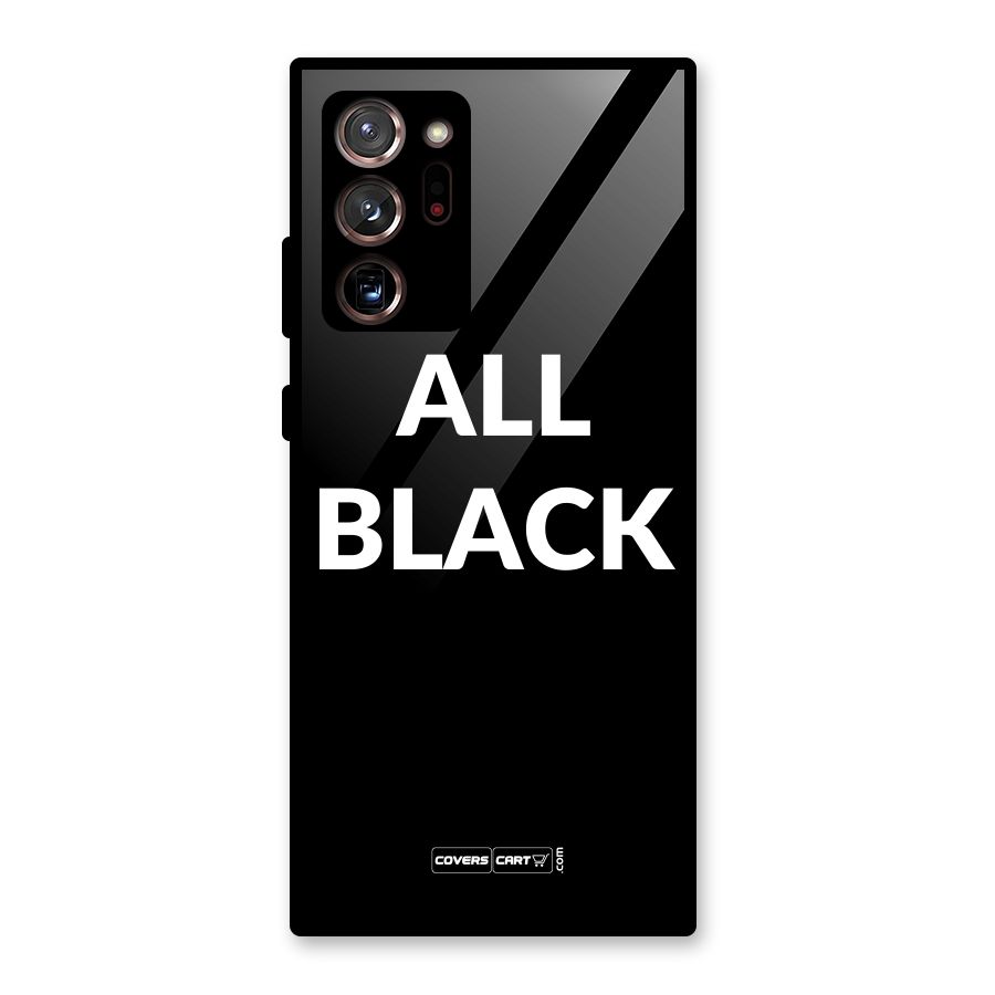 Raftaar All Black Glass Back Case for Galaxy Note 20 Ultra 5G