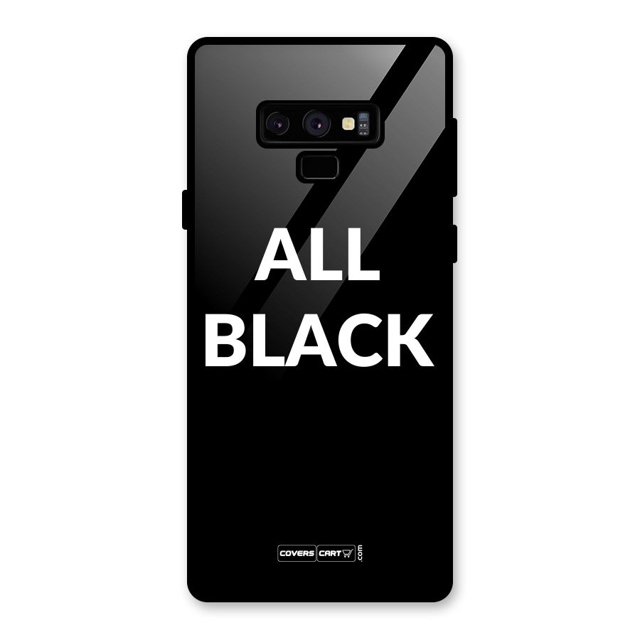 Raftaar All Black Glass Back Case for Galaxy Note 9