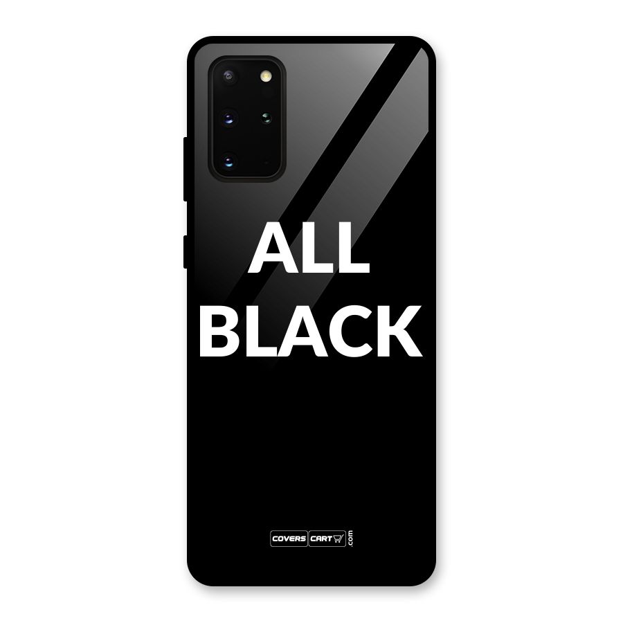 Raftaar All Black Glass Back Case for Galaxy S20 Plus