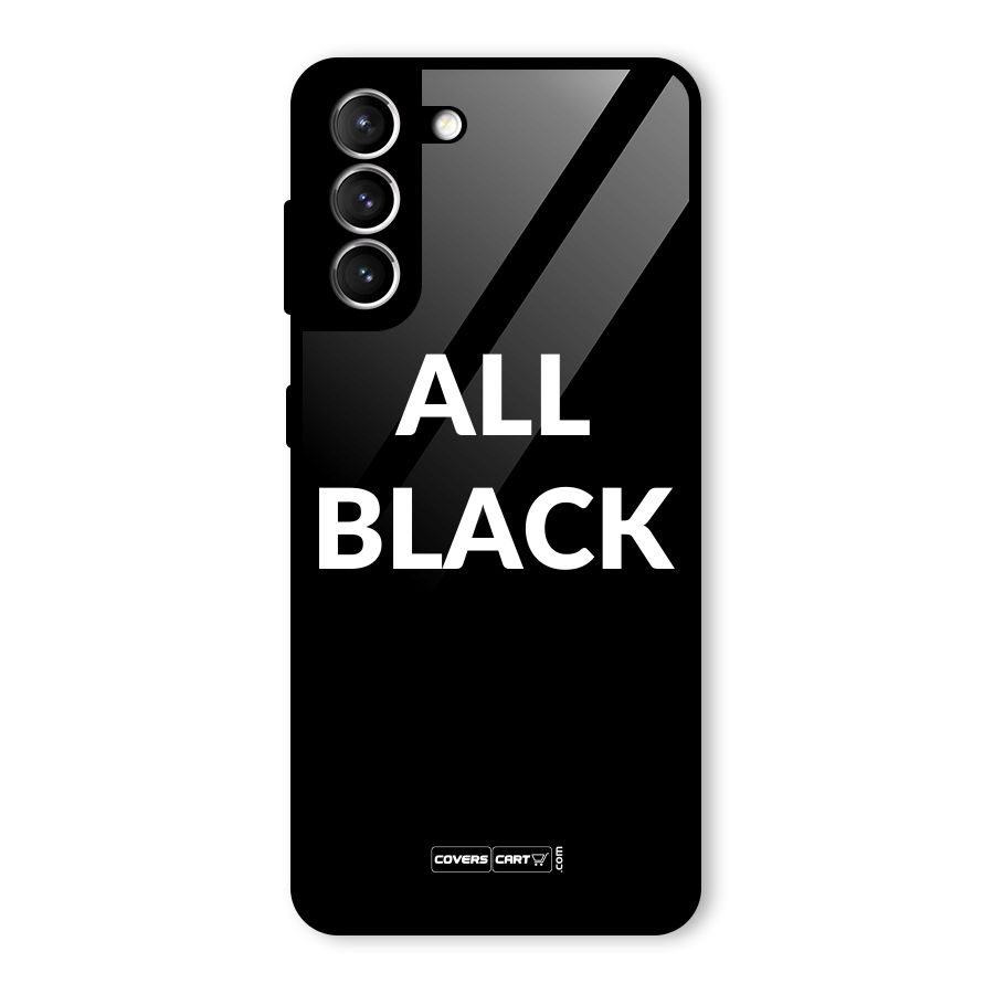 Raftaar All Black Glass Back Case for Galaxy S21 5G