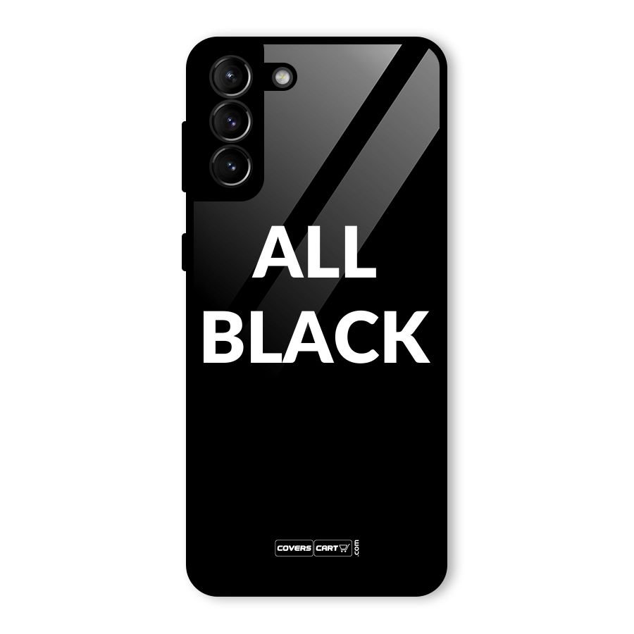 Raftaar All Black Glass Back Case for Galaxy S21 Plus