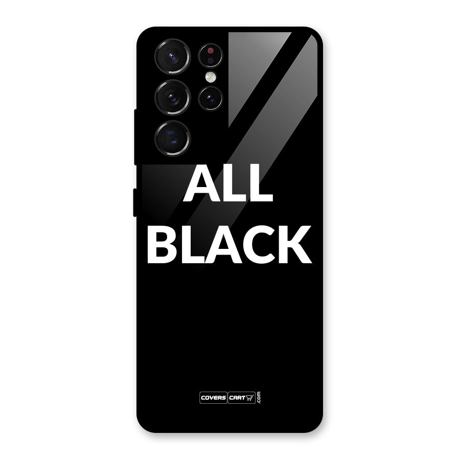 Raftaar All Black Glass Back Case for Galaxy S21 Ultra 5G