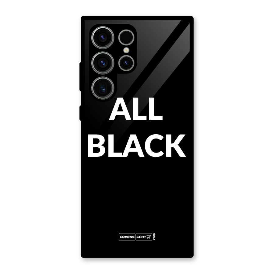 Raftaar All Black Glass Back Case for Galaxy S23 Ultra