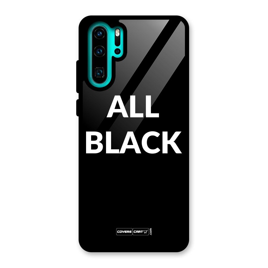 Raftaar All Black Glass Back Case for Huawei P30 Pro