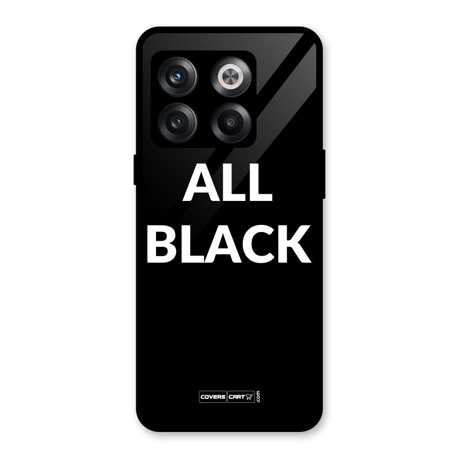 Raftaar All Black Glass Back Case for OnePlus 10T