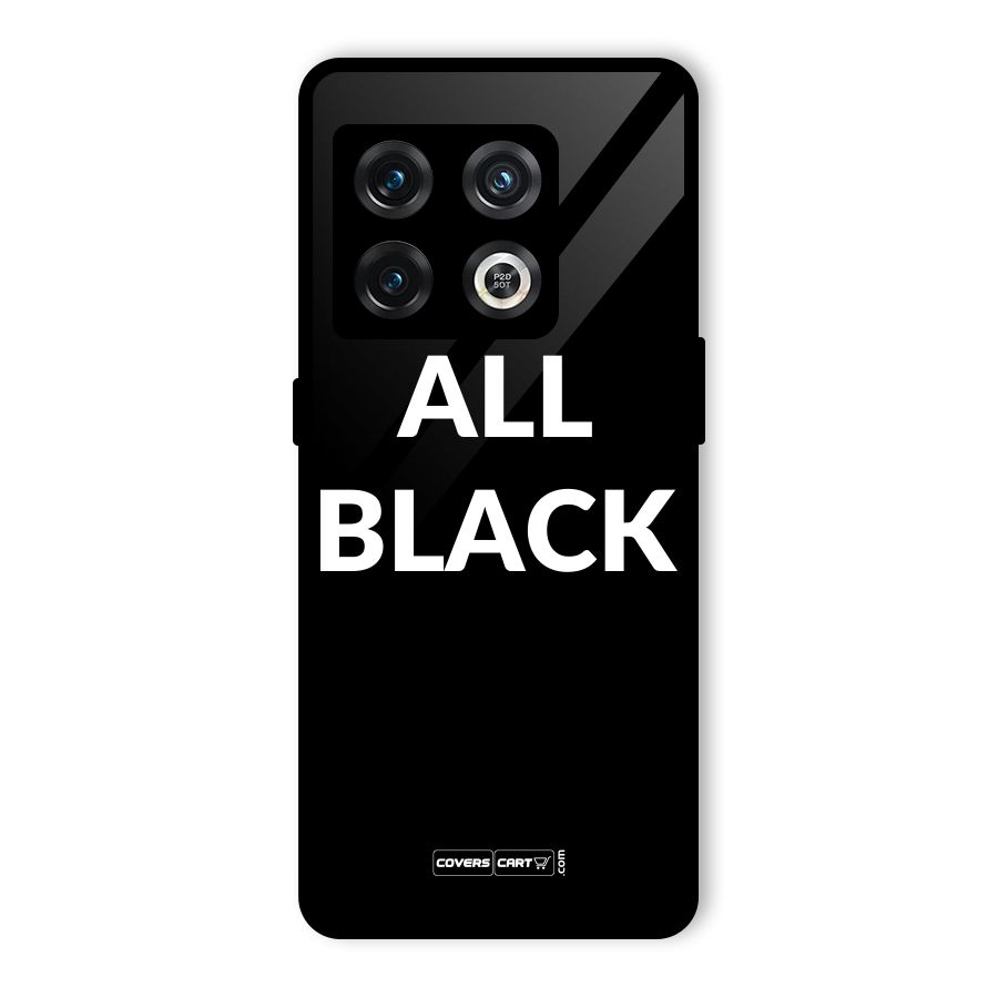 Raftaar All Black Glass Back Case for OnePlus 10 Pro 5G
