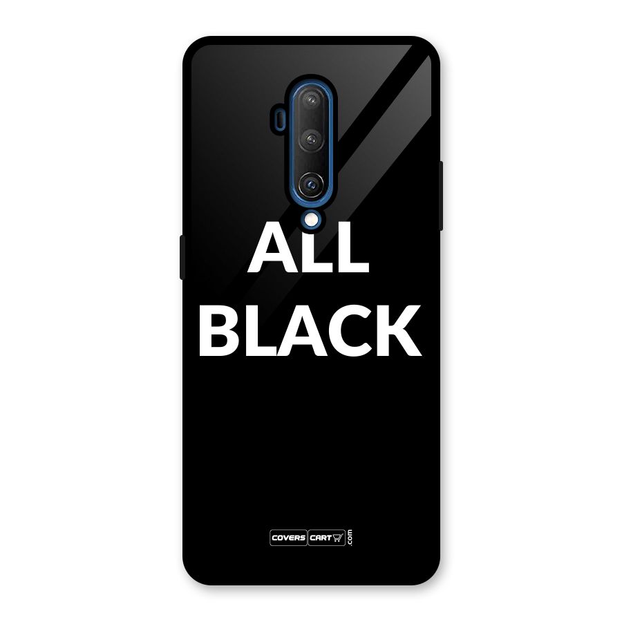 Raftaar All Black Glass Back Case for OnePlus 7T Pro