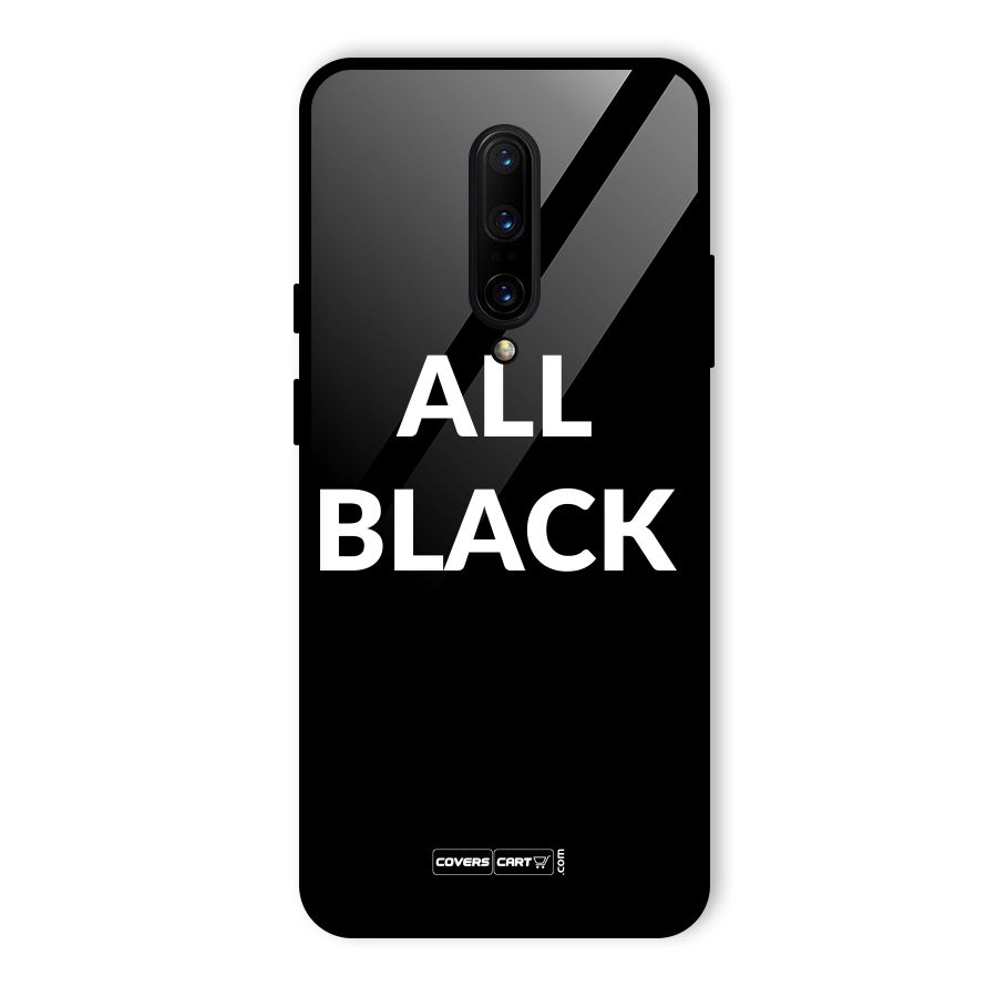 Raftaar All Black Glass Back Case for OnePlus 7 Pro