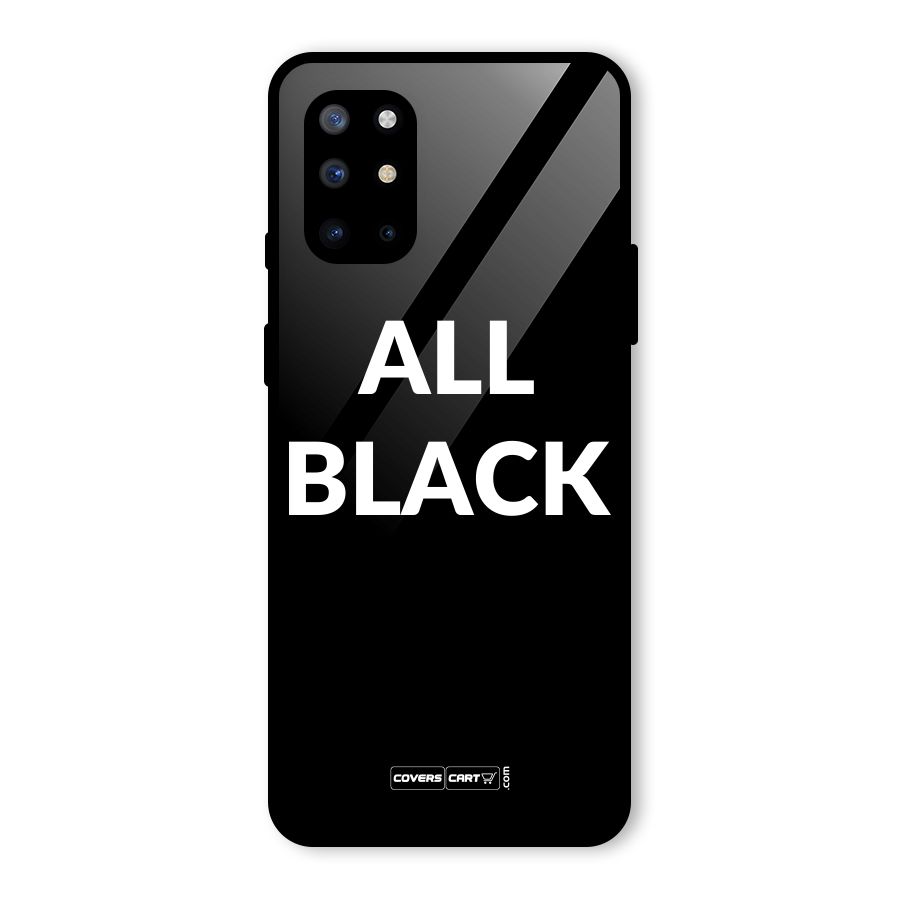 Raftaar All Black Glass Back Case for OnePlus 8T