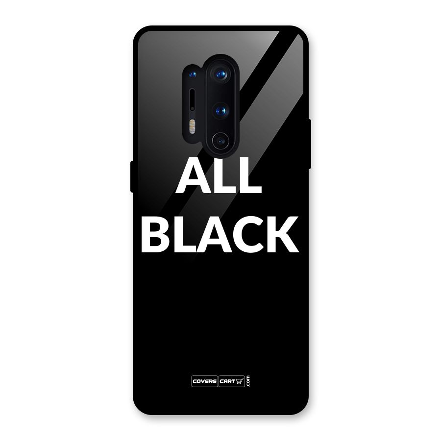 Raftaar All Black Glass Back Case for OnePlus 8 Pro