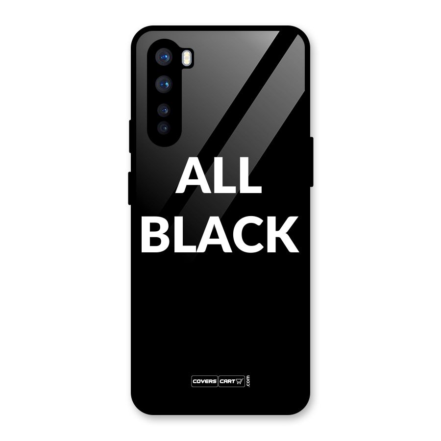 Raftaar All Black Glass Back Case for OnePlus Nord