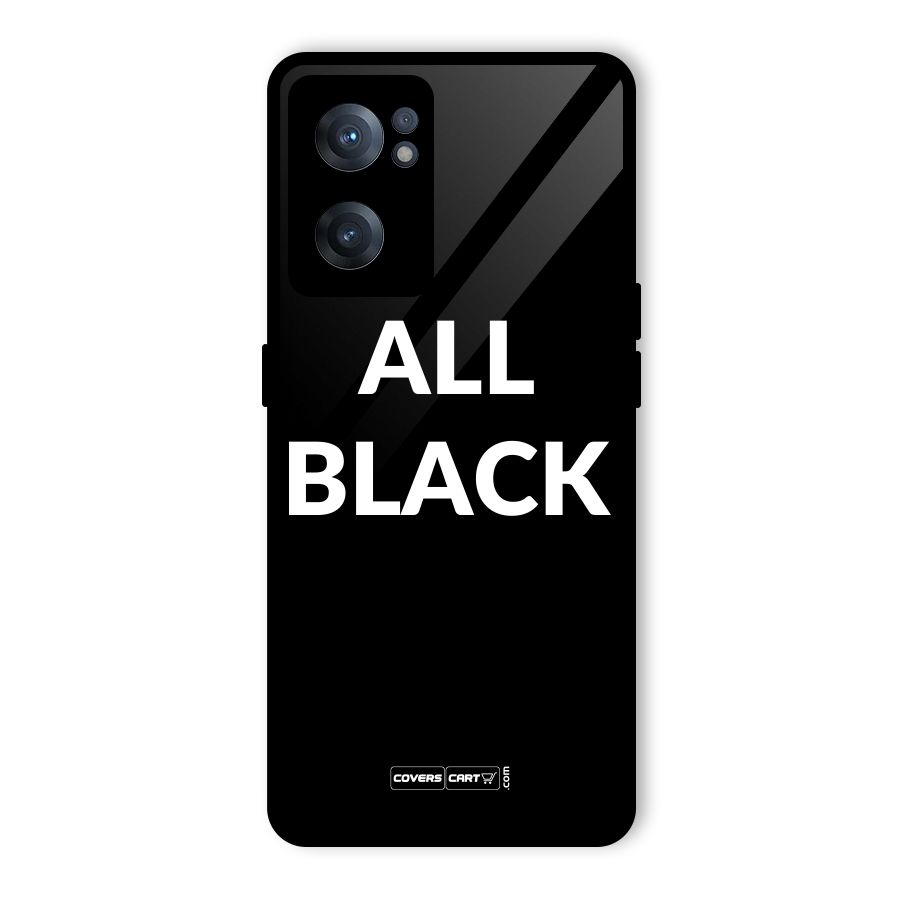 Raftaar All Black Glass Back Case for OnePlus Nord CE 2 5G