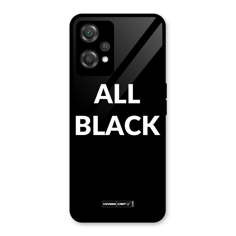 Raftaar All Black Glass Back Case for OnePlus Nord CE 2 Lite 5G