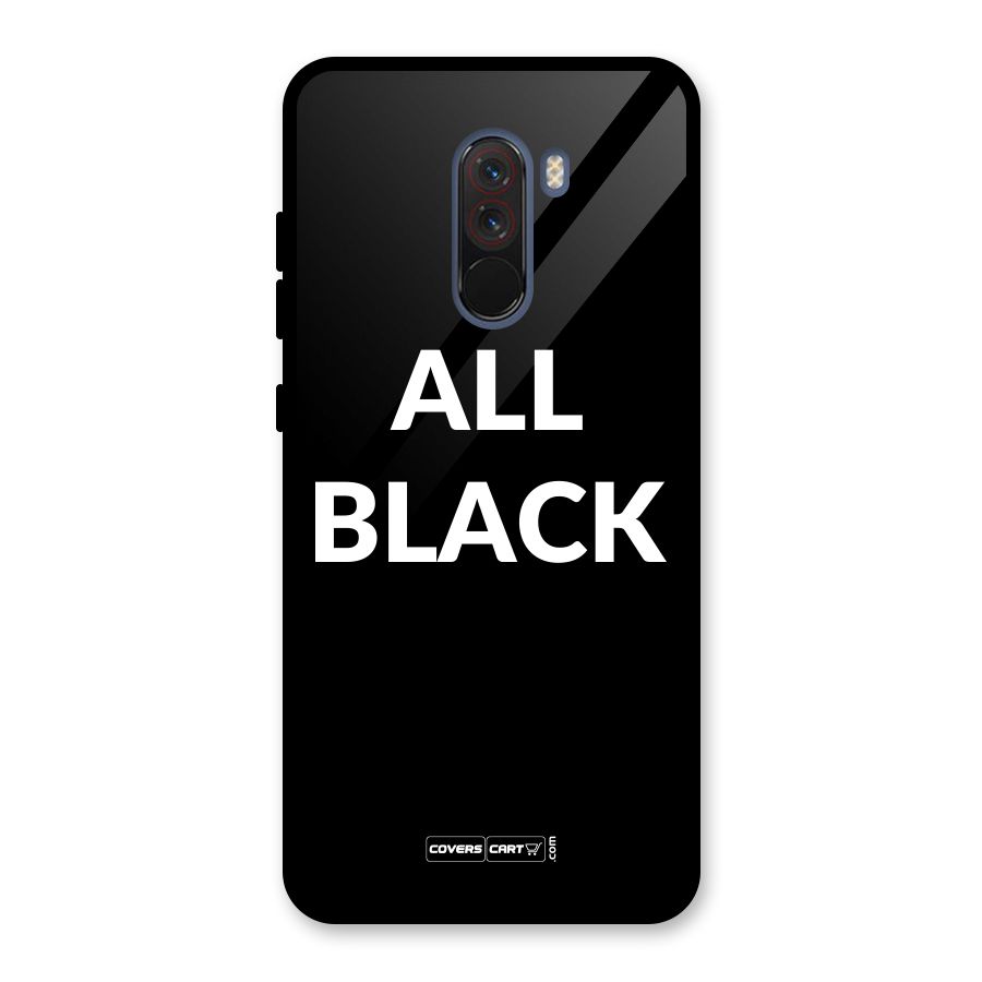 Raftaar All Black Glass Back Case for Poco F1