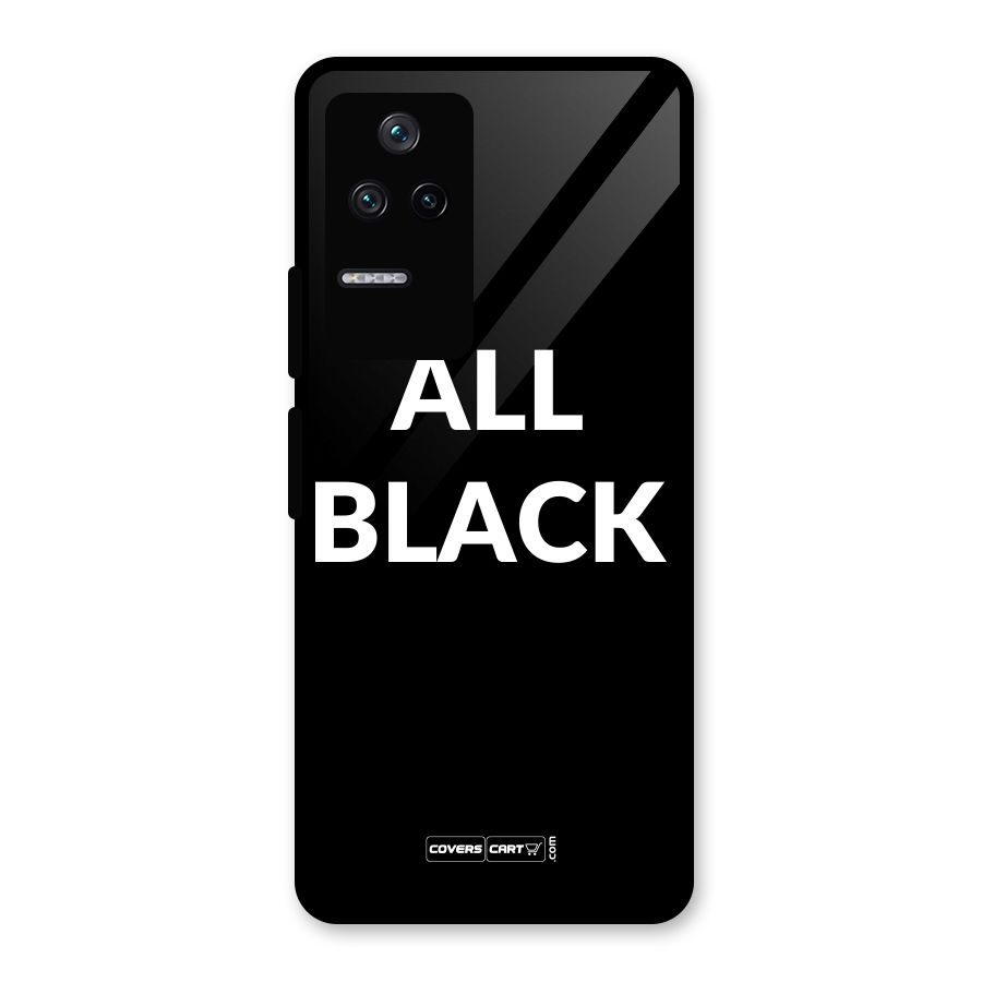 Raftaar All Black Glass Back Case for Poco F4 5G