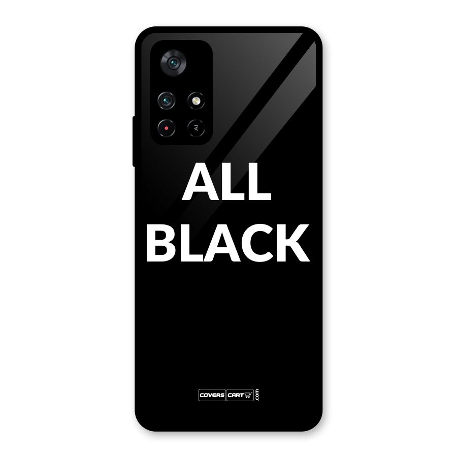Raftaar All Black Glass Back Case for Poco M4 Pro 5G