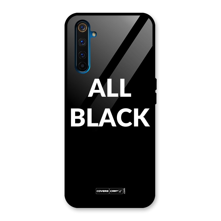 Raftaar All Black Glass Back Case for Realme 6 Pro