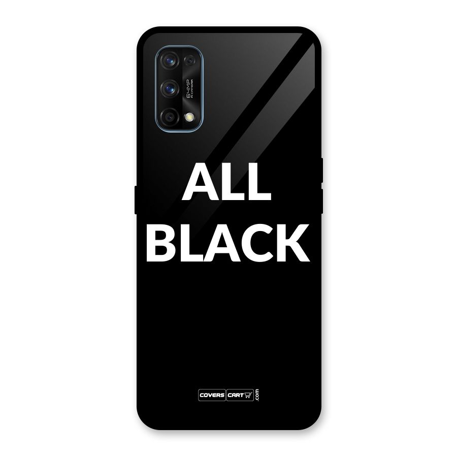 Raftaar All Black Glass Back Case for Realme 7 Pro