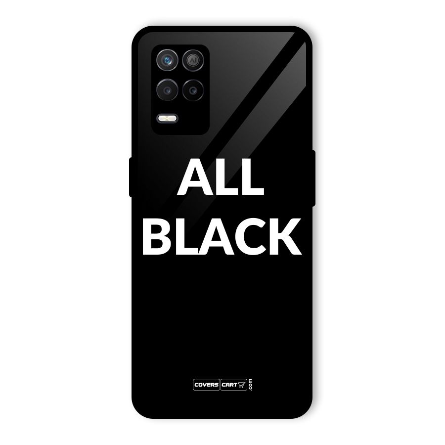 Raftaar All Black Glass Back Case for Realme 8 5G