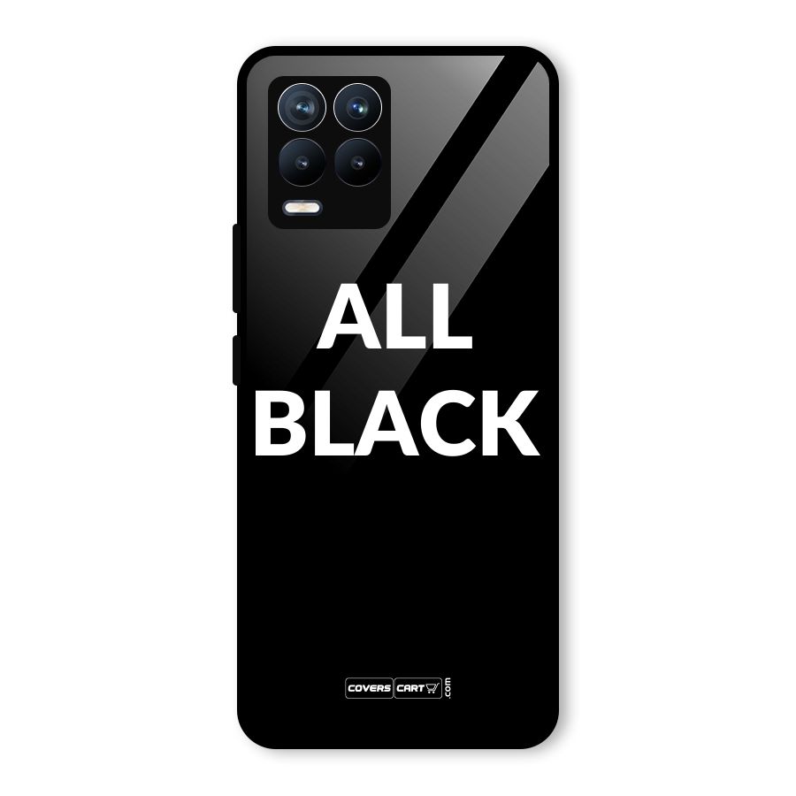 Raftaar All Black Glass Back Case for Realme 8 Pro