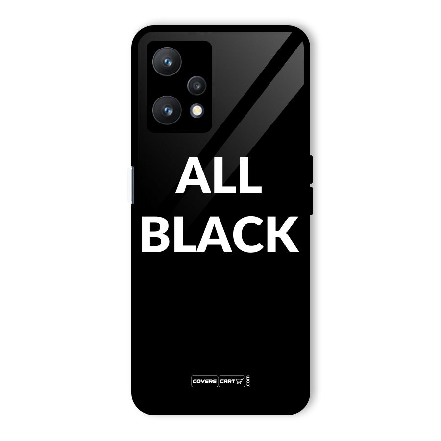 Raftaar All Black Glass Back Case for Realme 9 Pro 5G