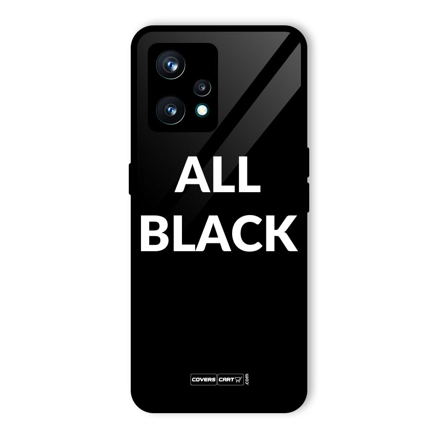 Raftaar All Black Glass Back Case for Realme 9 Pro Plus 5G