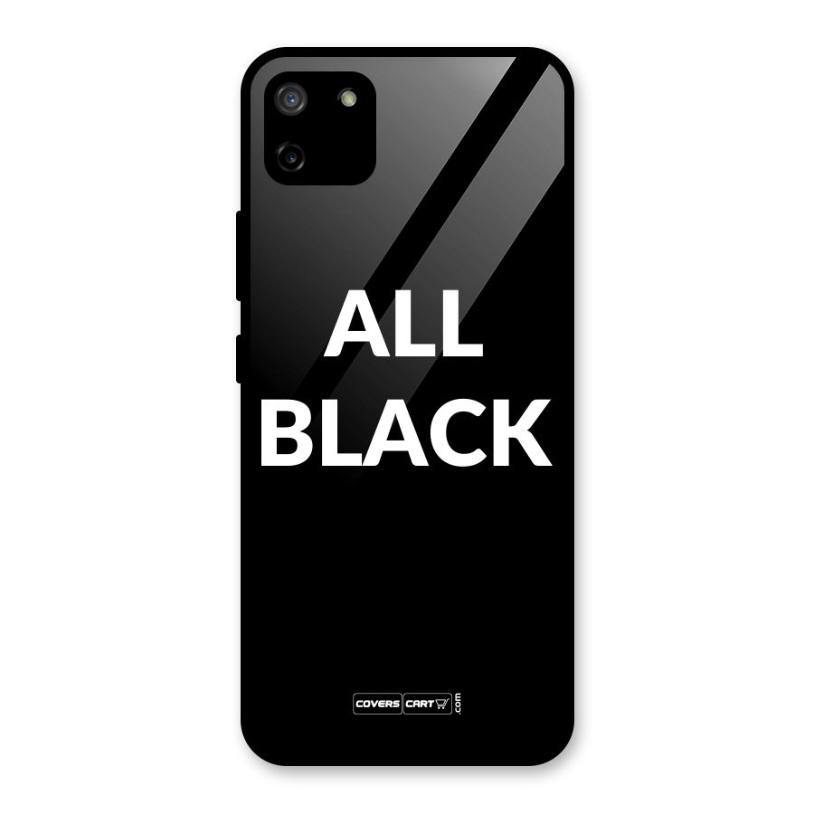 Raftaar All Black Glass Back Case for Realme C11