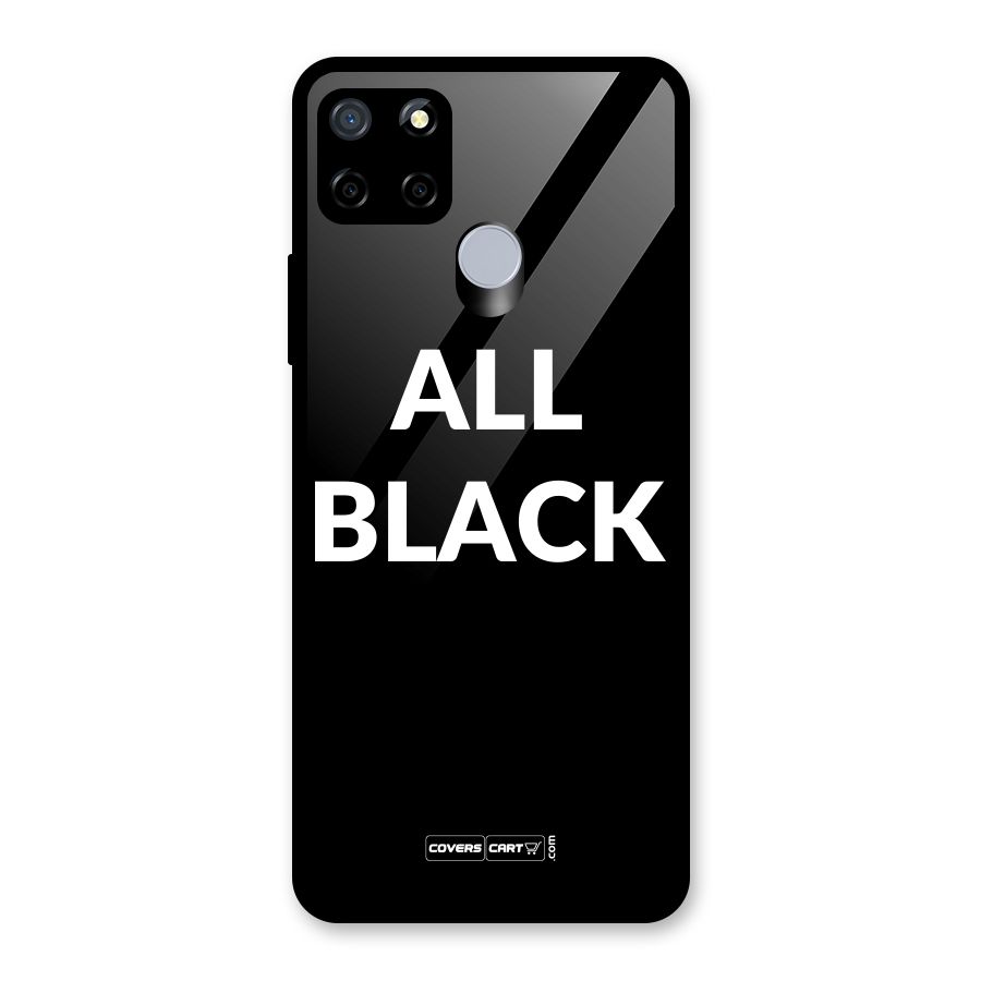 Raftaar All Black Glass Back Case for Realme C12