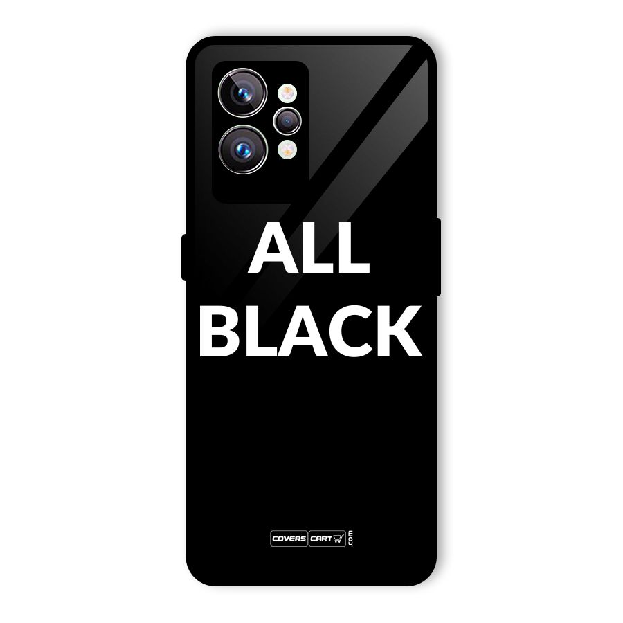 Raftaar All Black Glass Back Case for Realme GT2 Pro