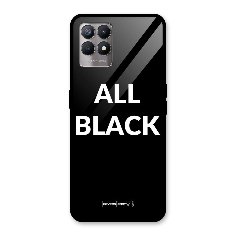 Raftaar All Black Glass Back Case for Realme Narzo 50