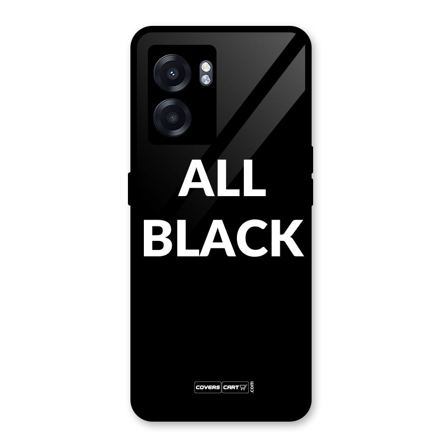 Raftaar All Black Glass Back Case for Realme Narzo 50 5G
