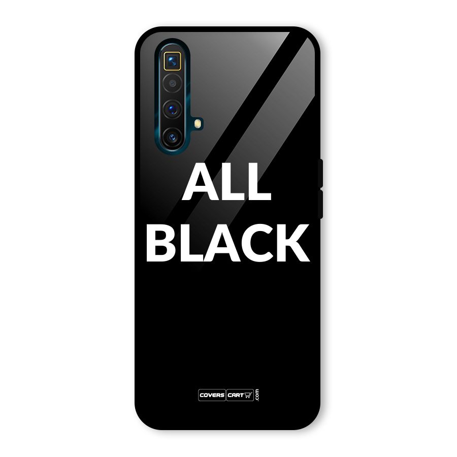 Raftaar All Black Glass Back Case for Realme X3