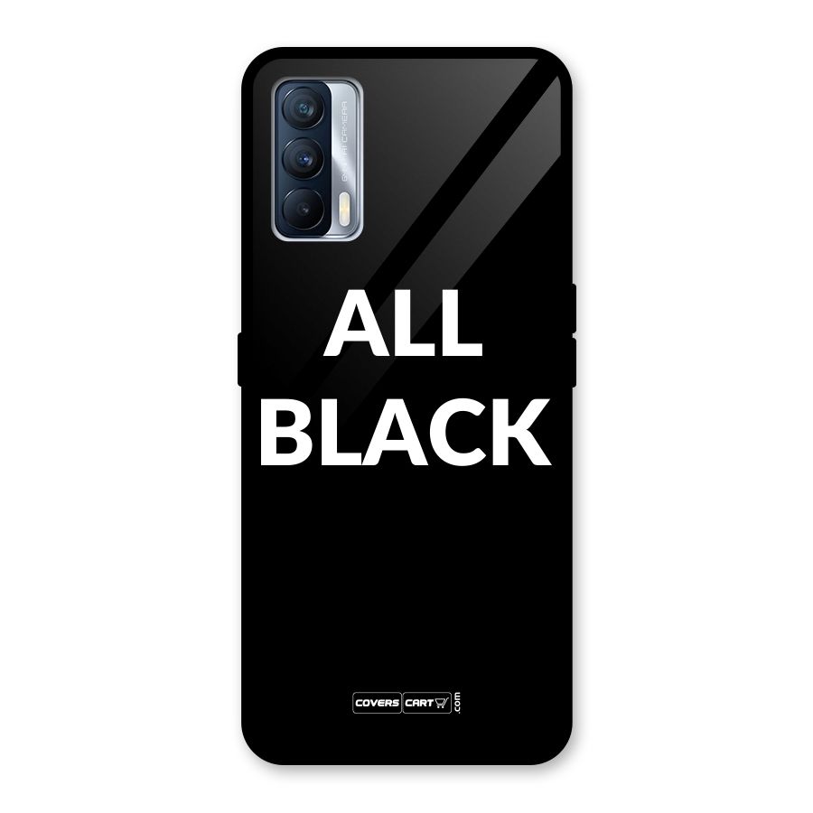 Raftaar All Black Glass Back Case for Realme X7