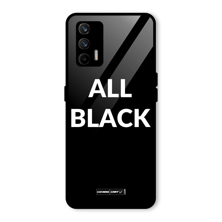 Raftaar All Black Glass Back Case for Realme X7 Max
