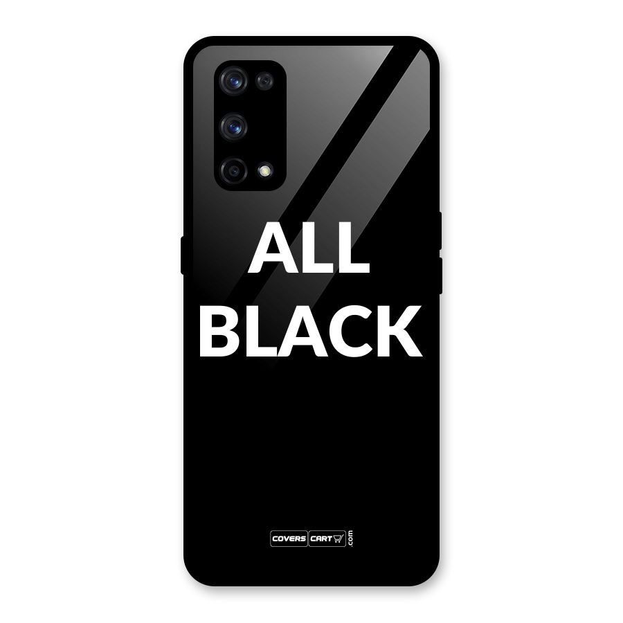 Raftaar All Black Glass Back Case for Realme X7 Pro