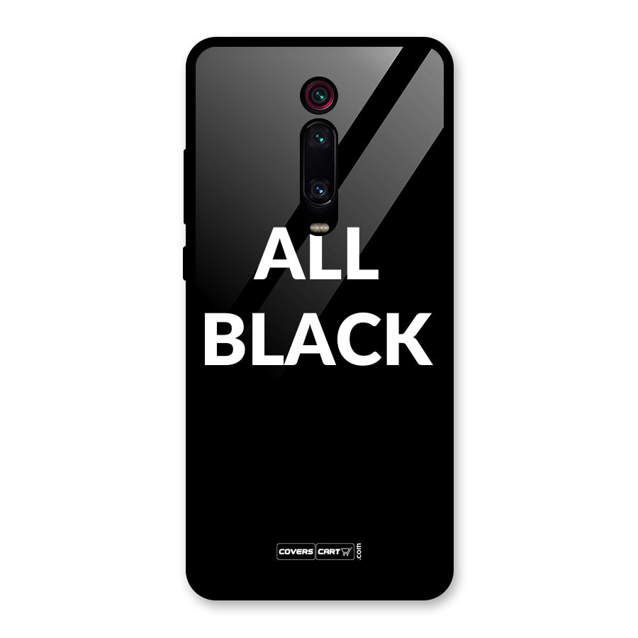 Raftaar All Black Glass Back Case for Redmi K20
