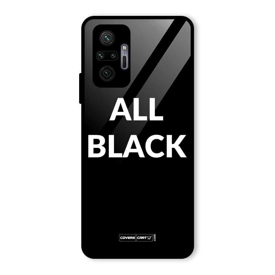 Raftaar All Black Glass Back Case for Redmi Note 10 Pro