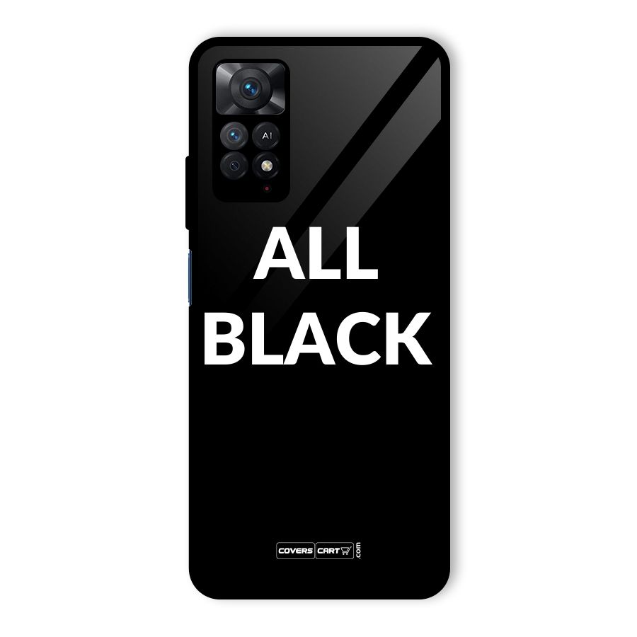 Raftaar All Black Glass Back Case for Redmi Note 11 Pro