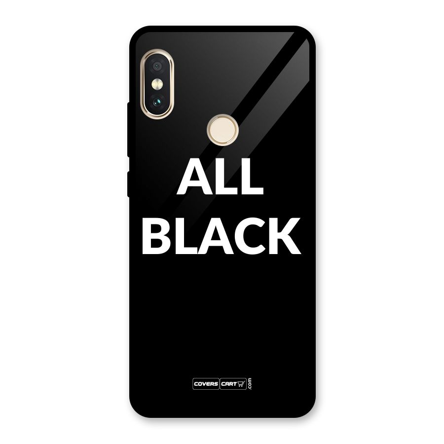 Raftaar All Black Glass Back Case for Redmi Note 5 Pro