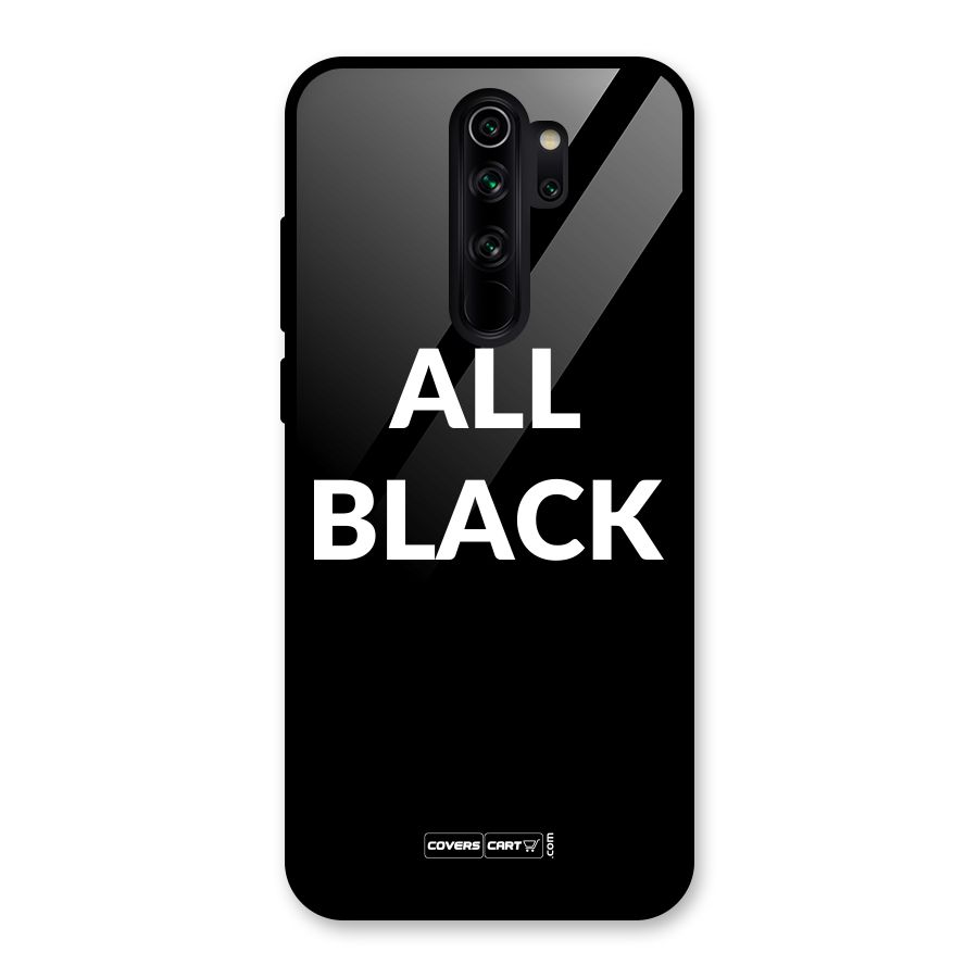 Raftaar All Black Glass Back Case for Redmi Note 8 Pro
