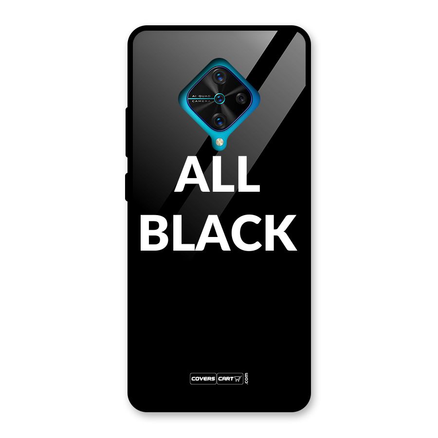 Raftaar All Black Glass Back Case for Vivo S1 Pro