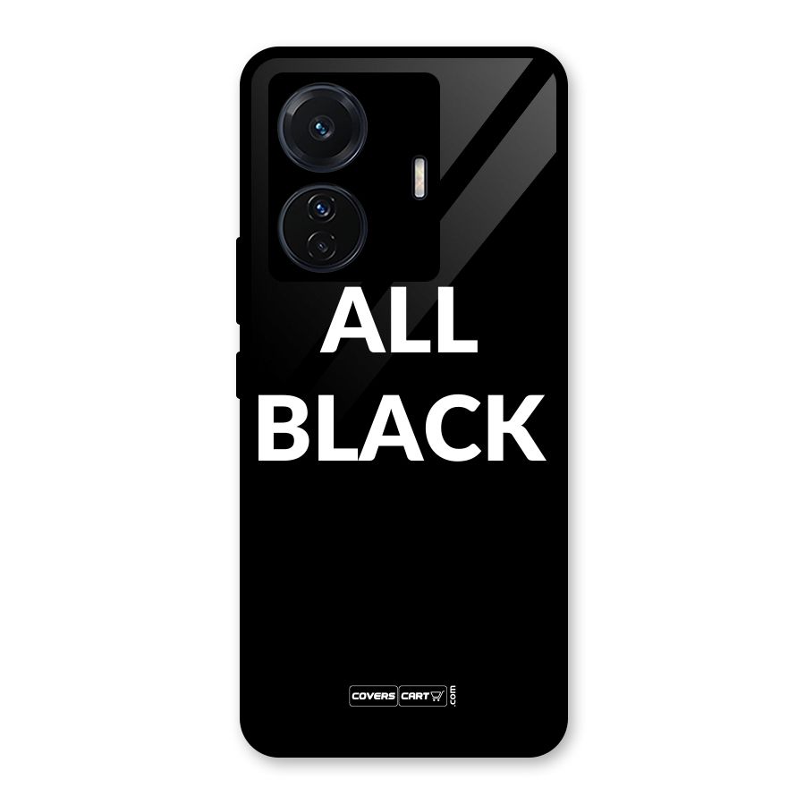 Raftaar All Black Glass Back Case for Vivo T1 Pro