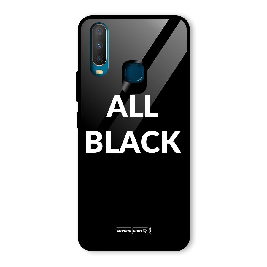 Raftaar All Black Glass Back Case for Vivo U10