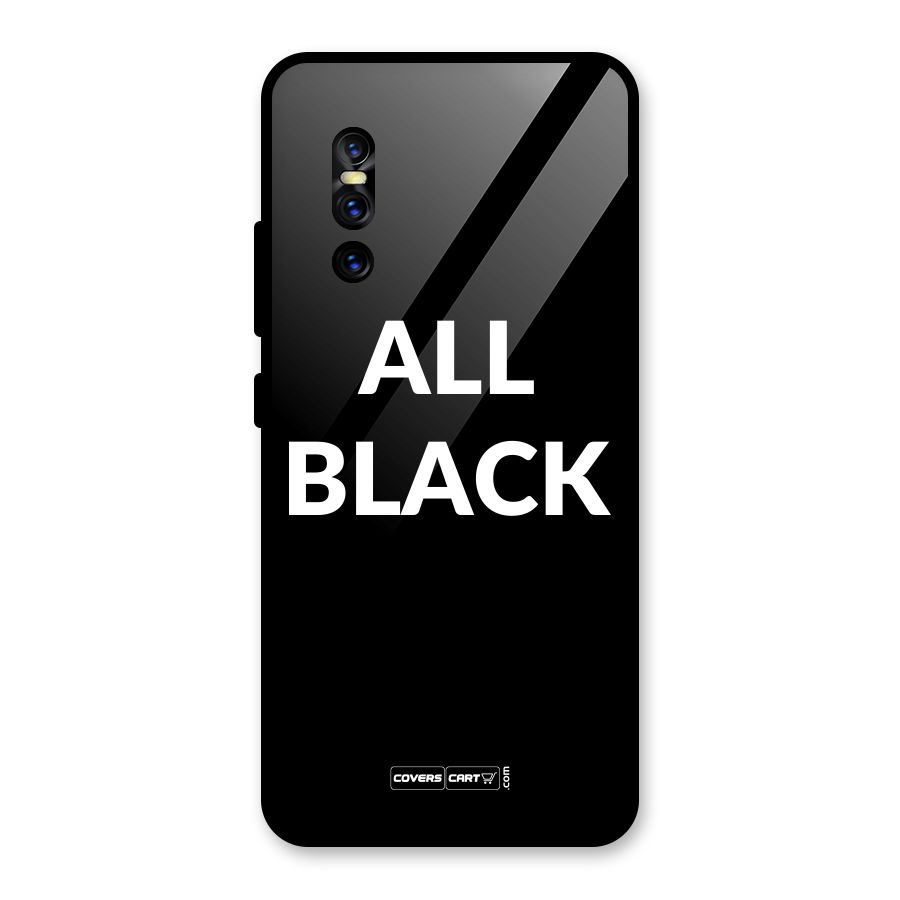 Raftaar All Black Glass Back Case for Vivo V15 Pro