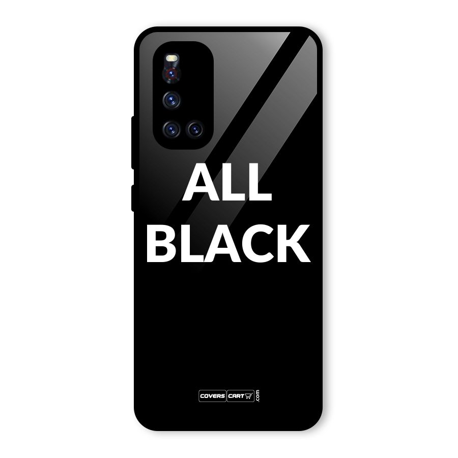 Raftaar All Black Glass Back Case for Vivo V19